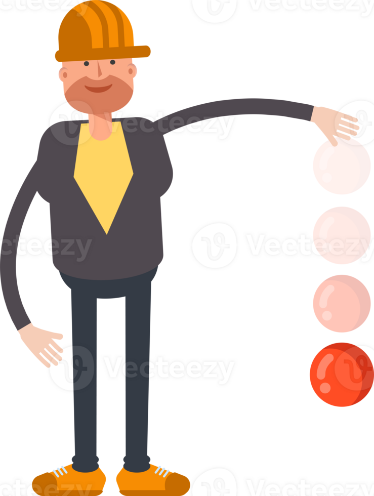 Engineer Character Throwing Ball png