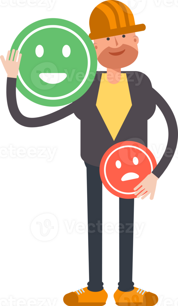 Engineer Character and Emoticon Sign png