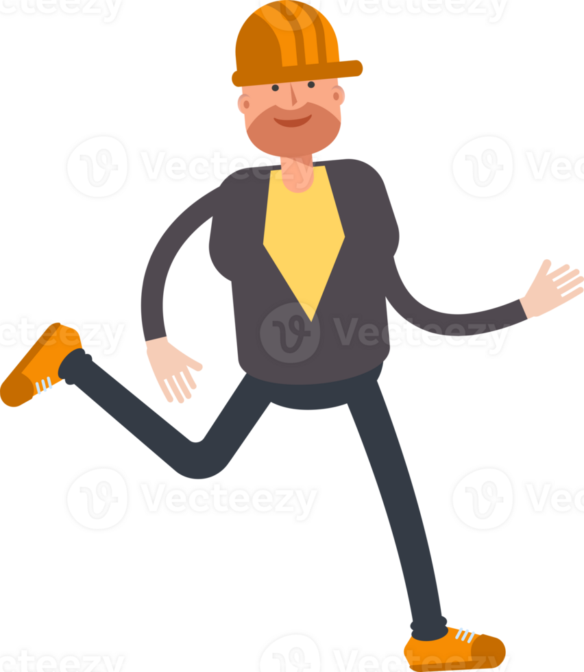 Engineer Character Running png