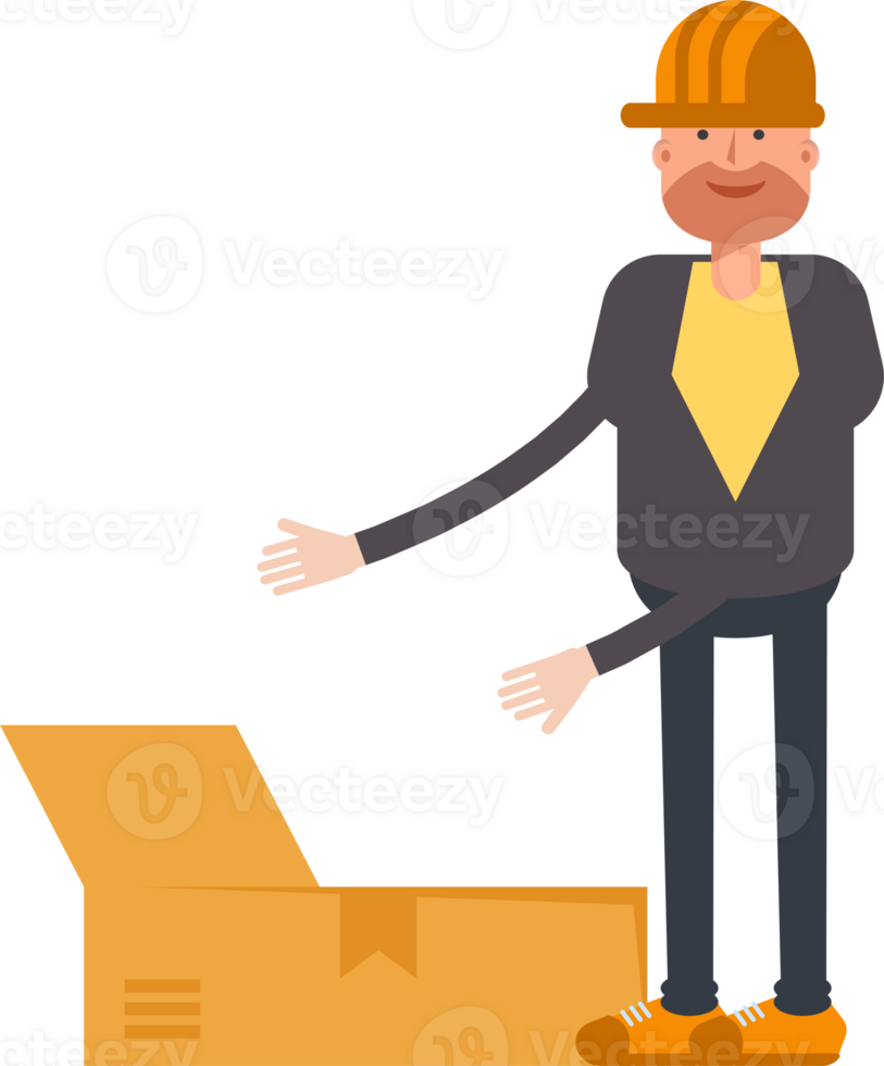 Engineer Character Opening Box png