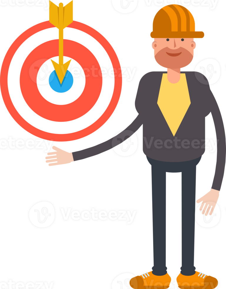 Engineer Character Holding Dart png