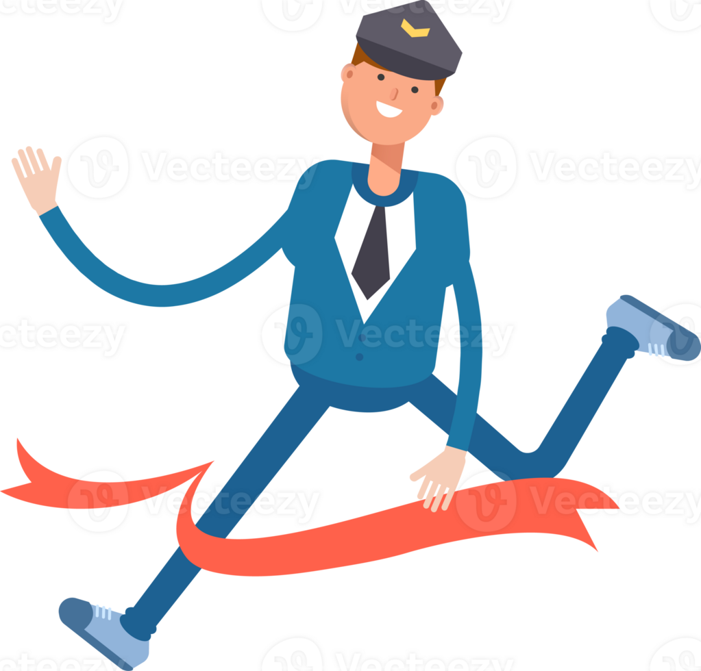 Postman Character Running at Finish Line png