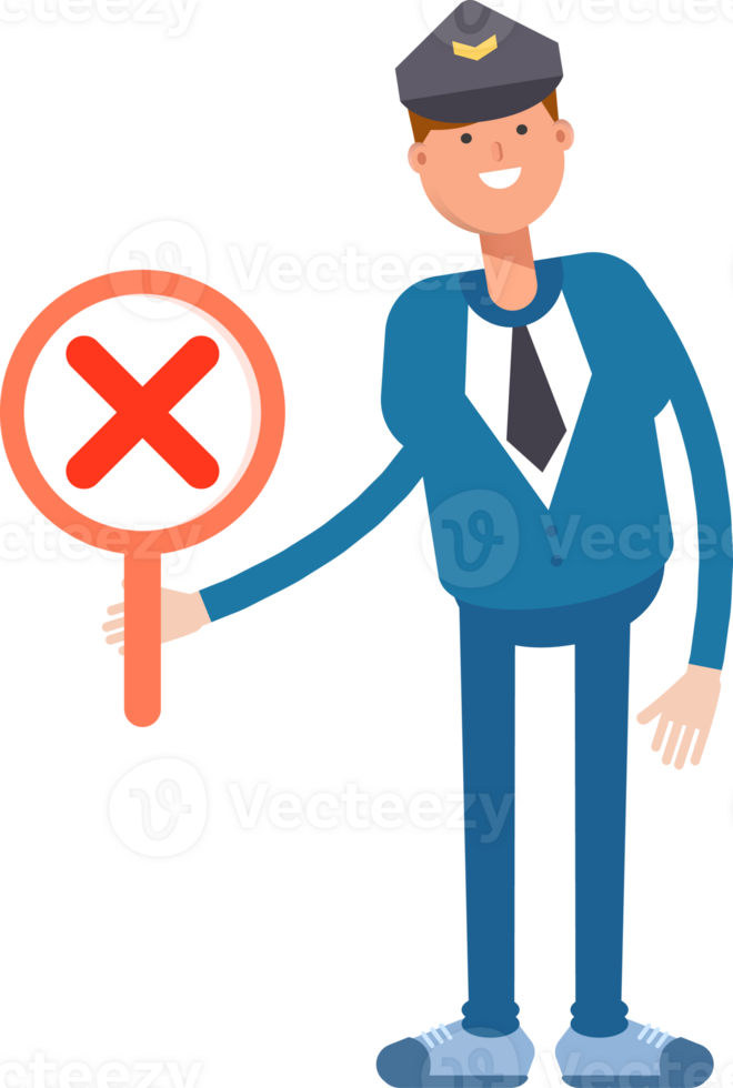 Postman Character Showing Wrong Mark png