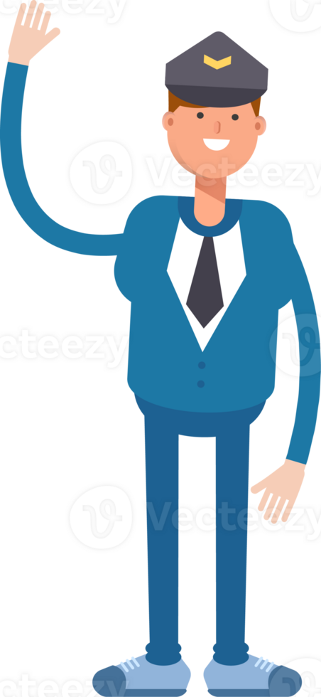 Postman Character Raising One Hand png