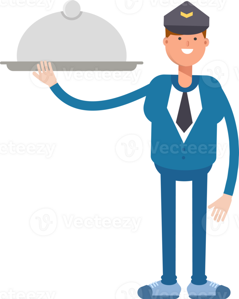 Postman Character Holding Food Dish png