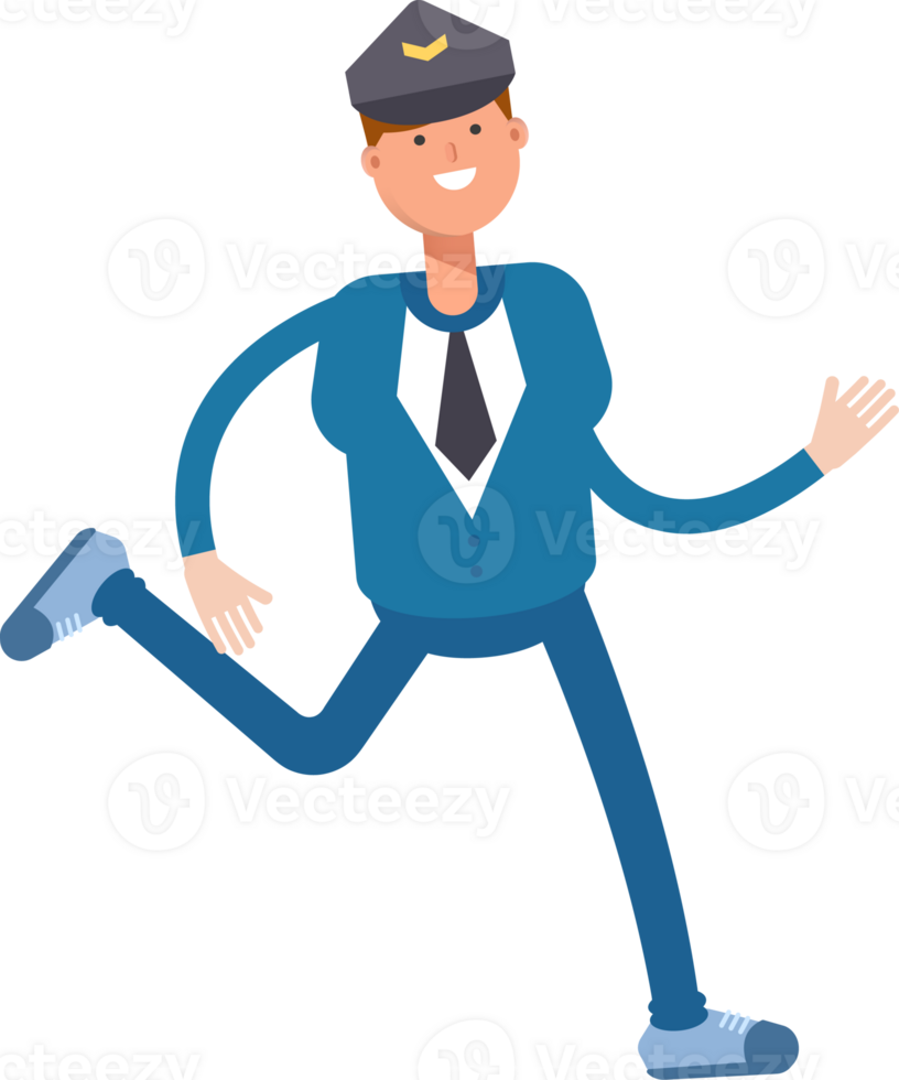 Postman Character Running png