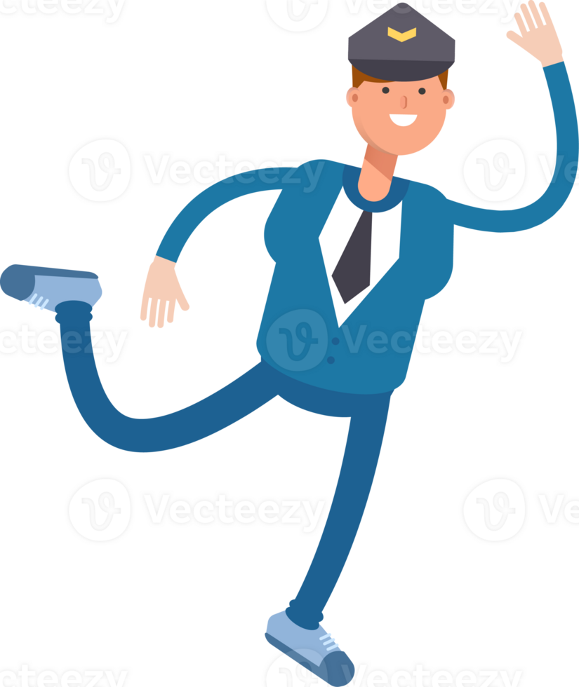 Postman Character Jumping and Flying png