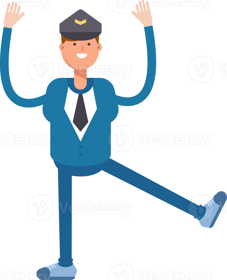 Smile Postman Character Relaxing Illustration png