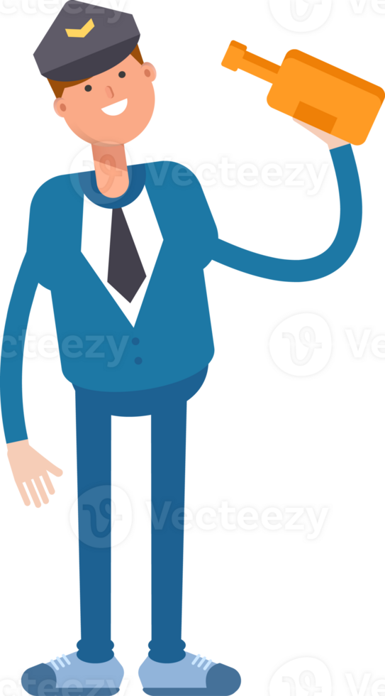 Postman Character Drinking Beer png