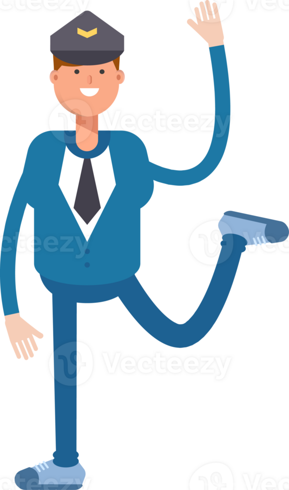 Happy Postman Character Relaxing Illustration png
