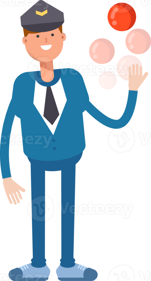 Postman Character Playing Ball png