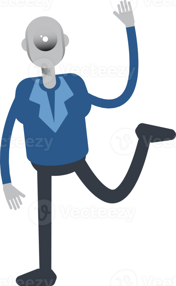 Humanoid Robot Employee Character Relaxing png