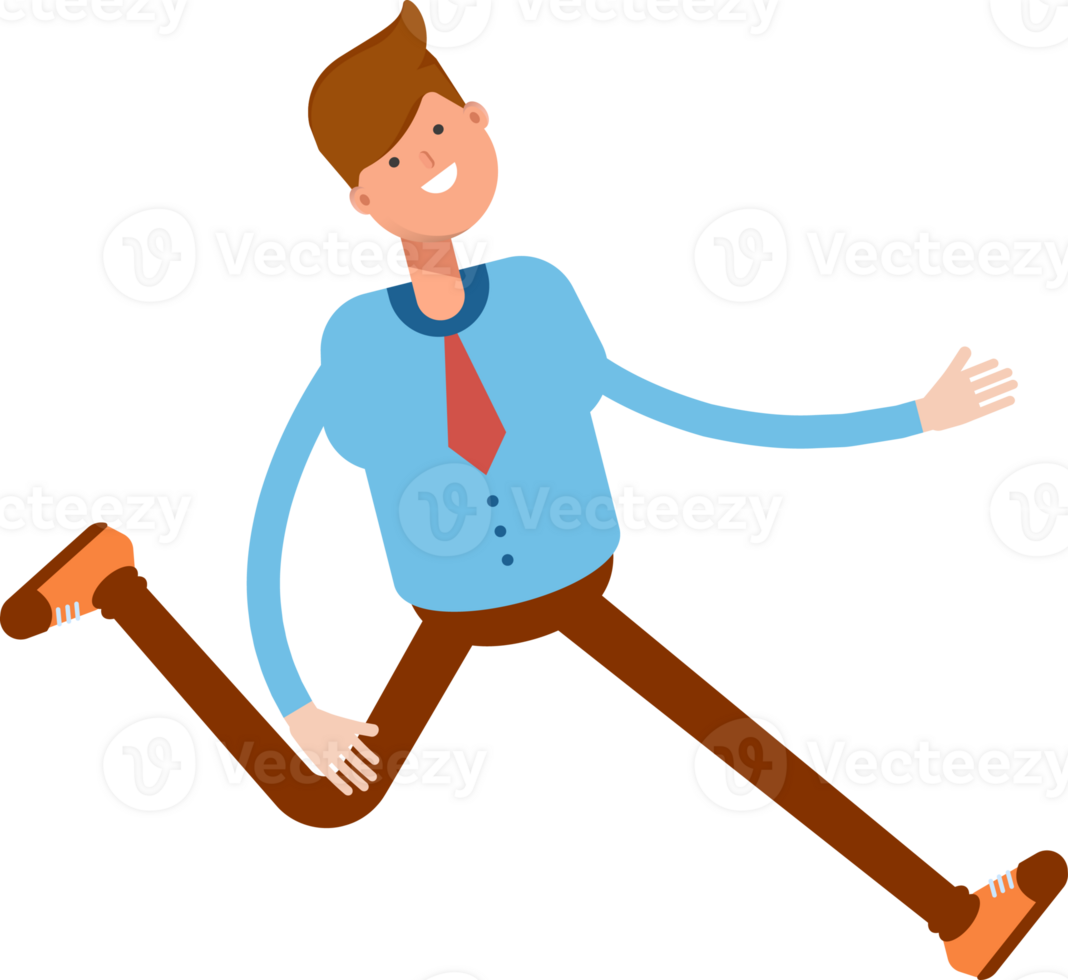 Businessman Character Running Illustration Illustration png