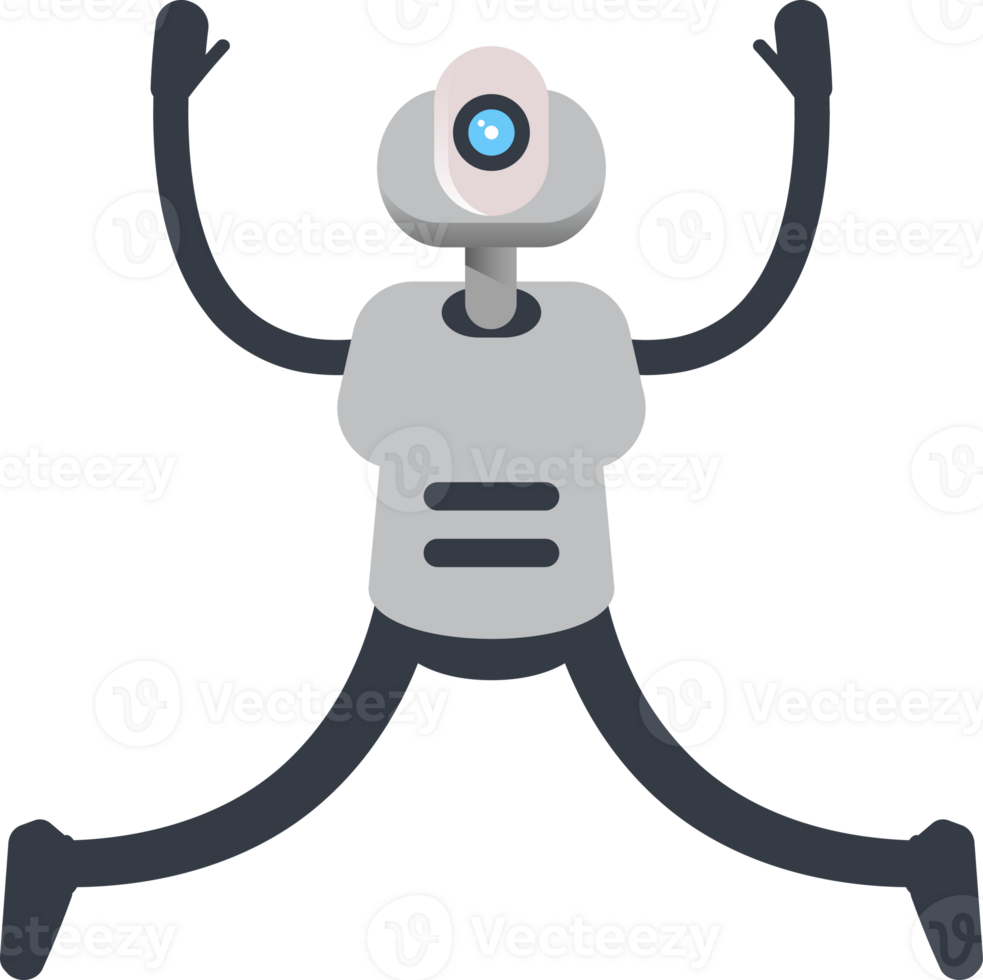 White Humanoid Character Relaxing and Jumping png