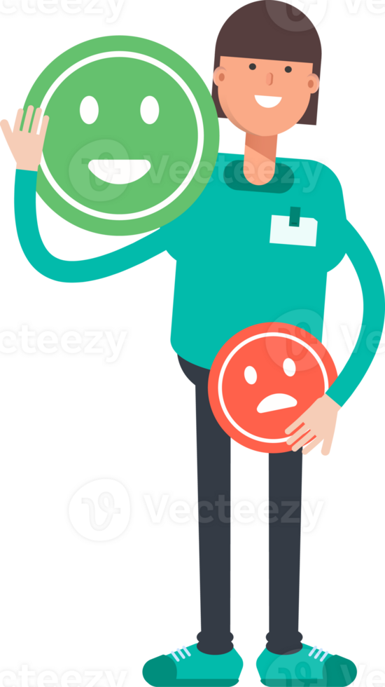 Woman Staff Character and Emoticon Sign png