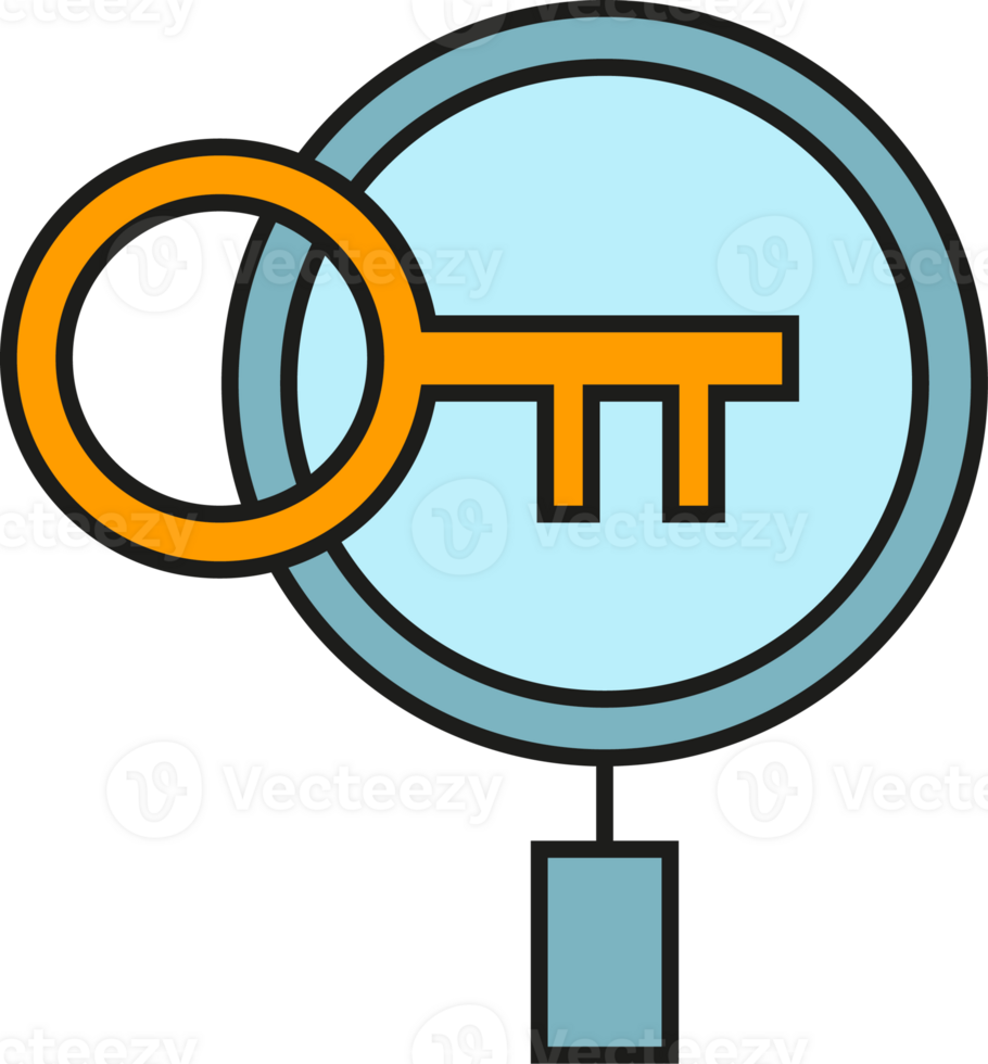 Magnifier and Key Icon png