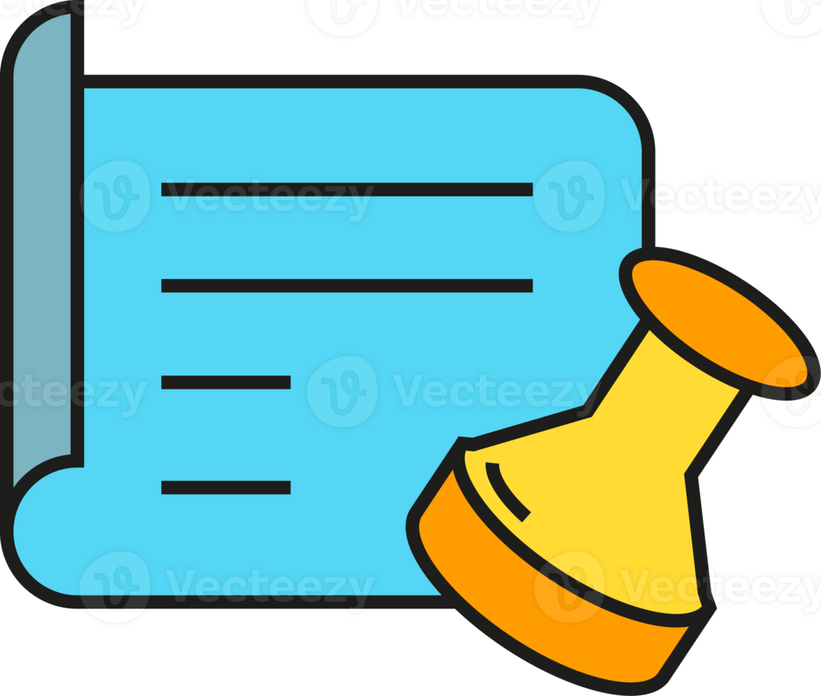 Contract Document and Stamp Icon png