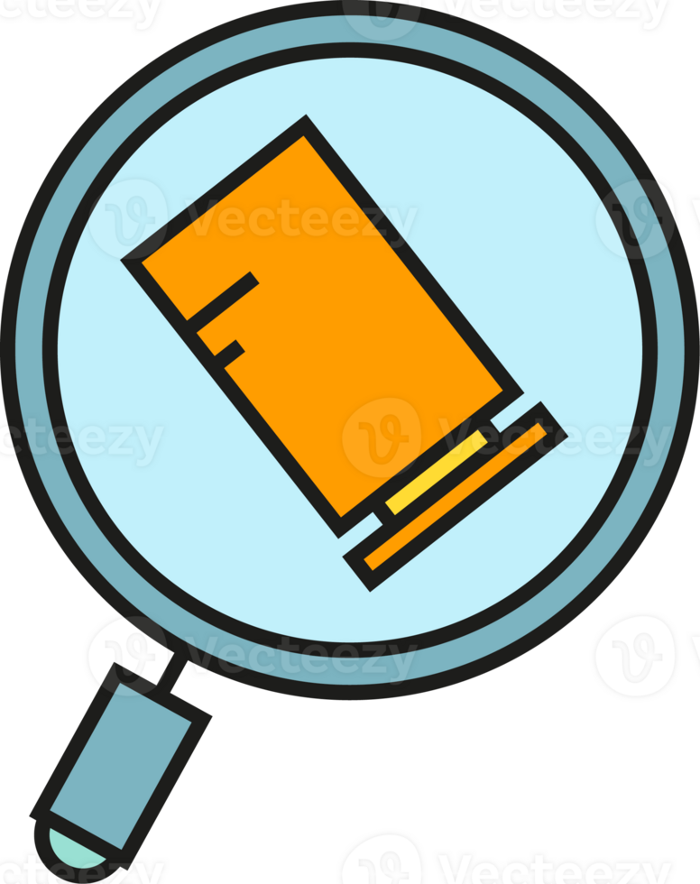 Magnifier Scanning Bullet for Evidence Investigation Icon png