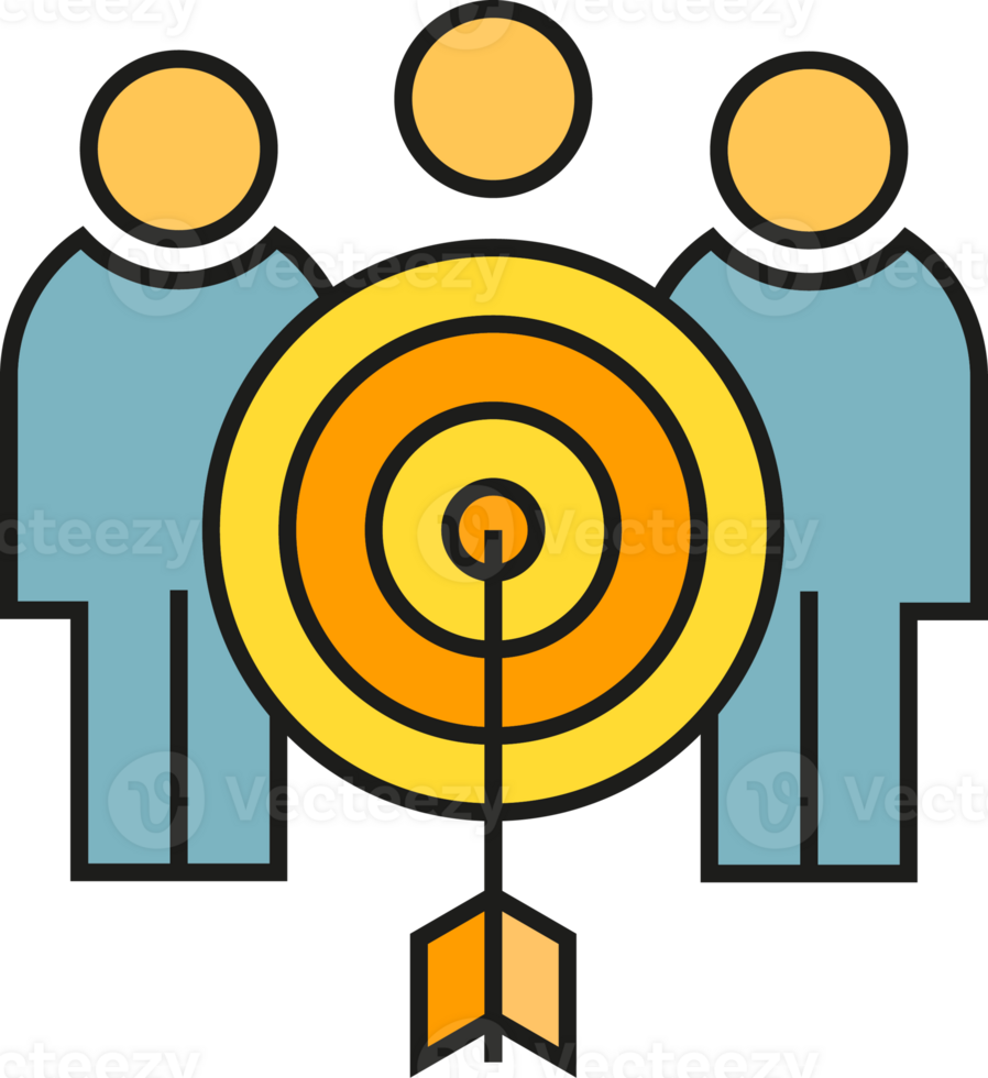 Group of People and Dart Icon png