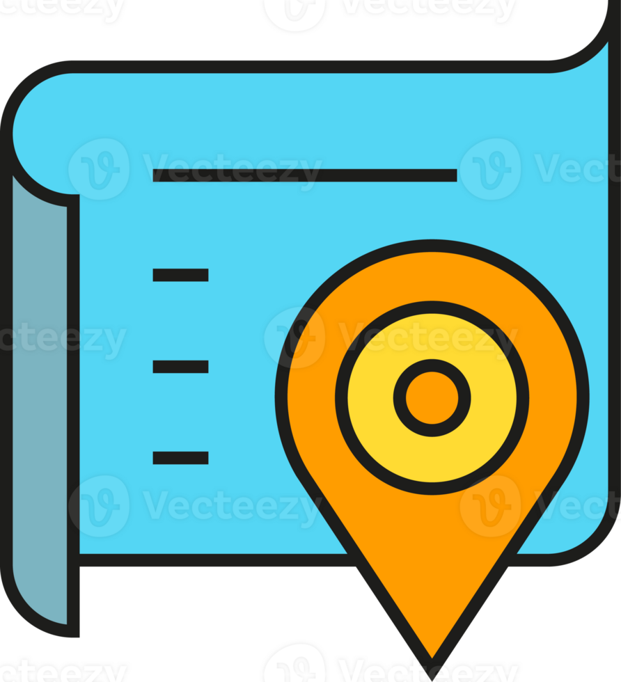 Document and Map Pin Icon png
