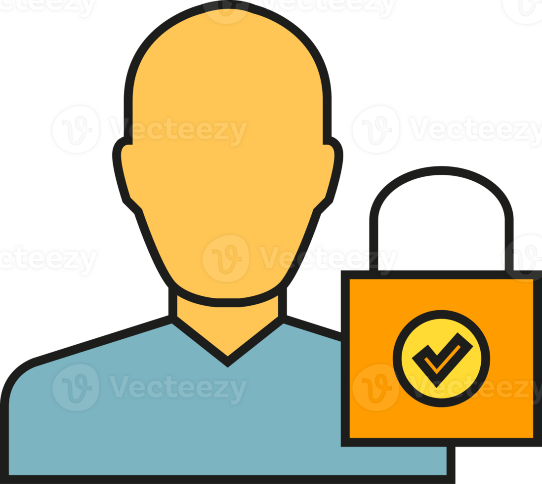 People and Secured Shopping Icon png