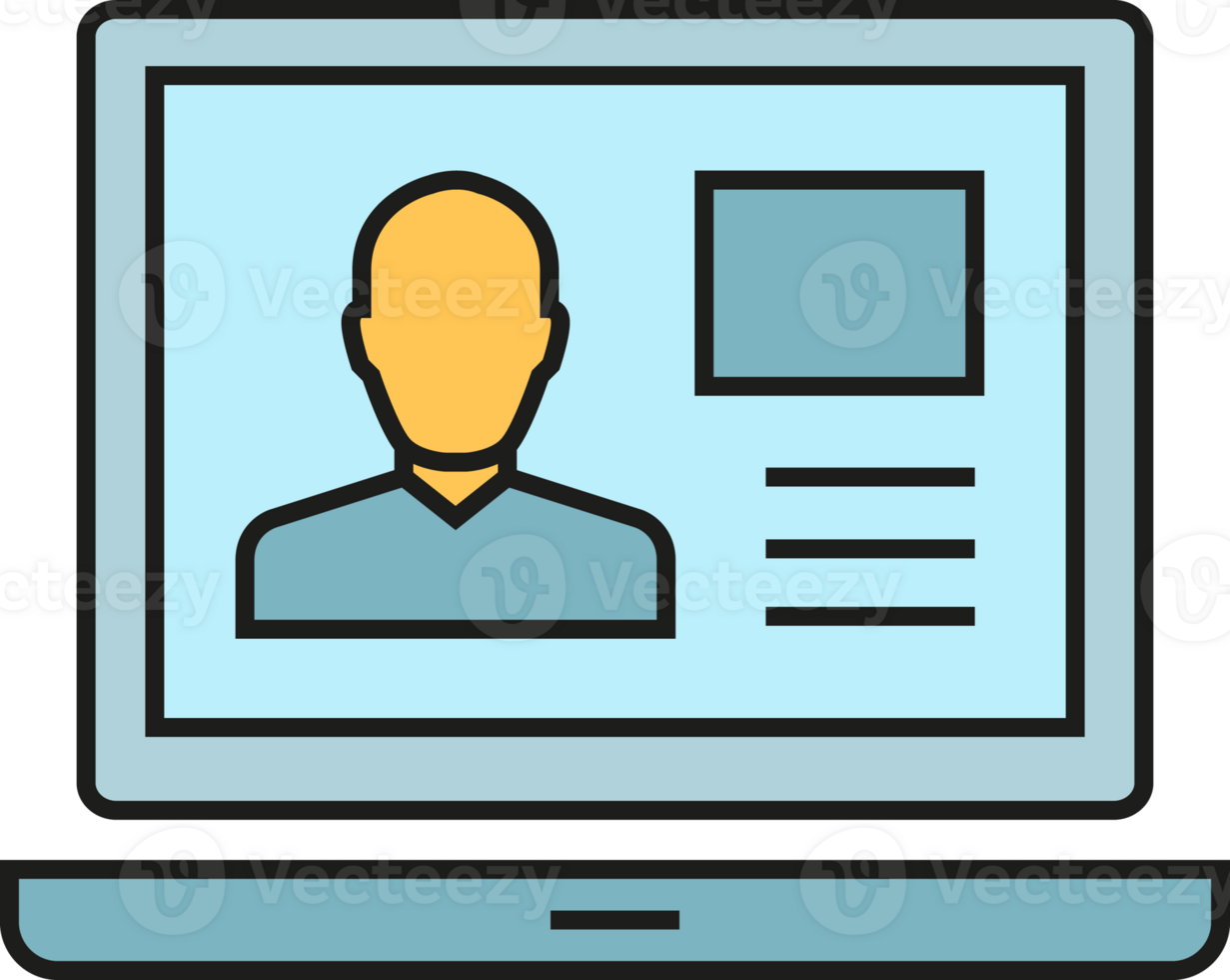 Online Meeting in Laptop Icon png