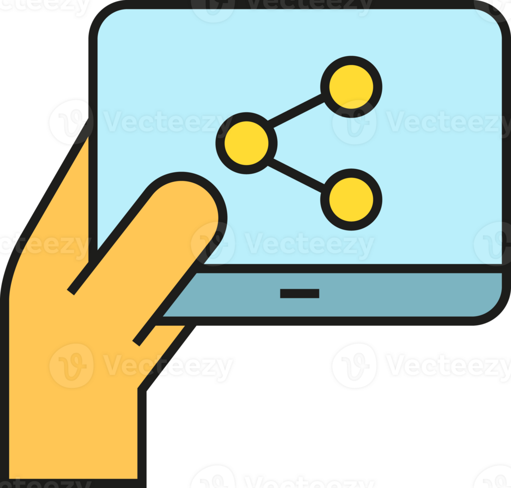 Tablet and Share Icon png