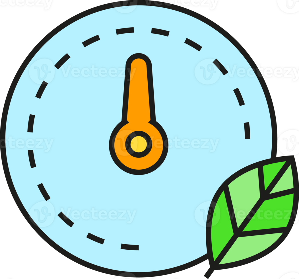Leaf and Meter Icon png