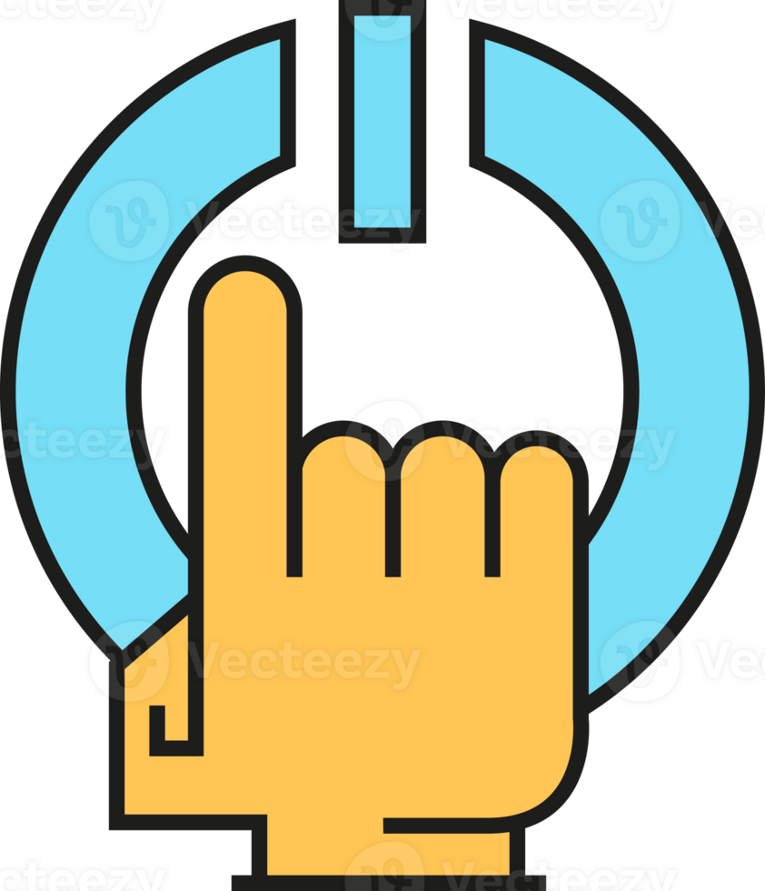 Finger Pushing Start Button png