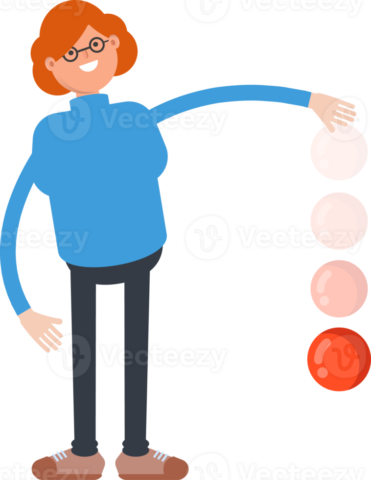 Woman Character Throwing Ball png