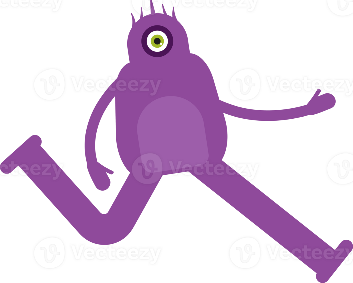 Monster Character Running Illustration png