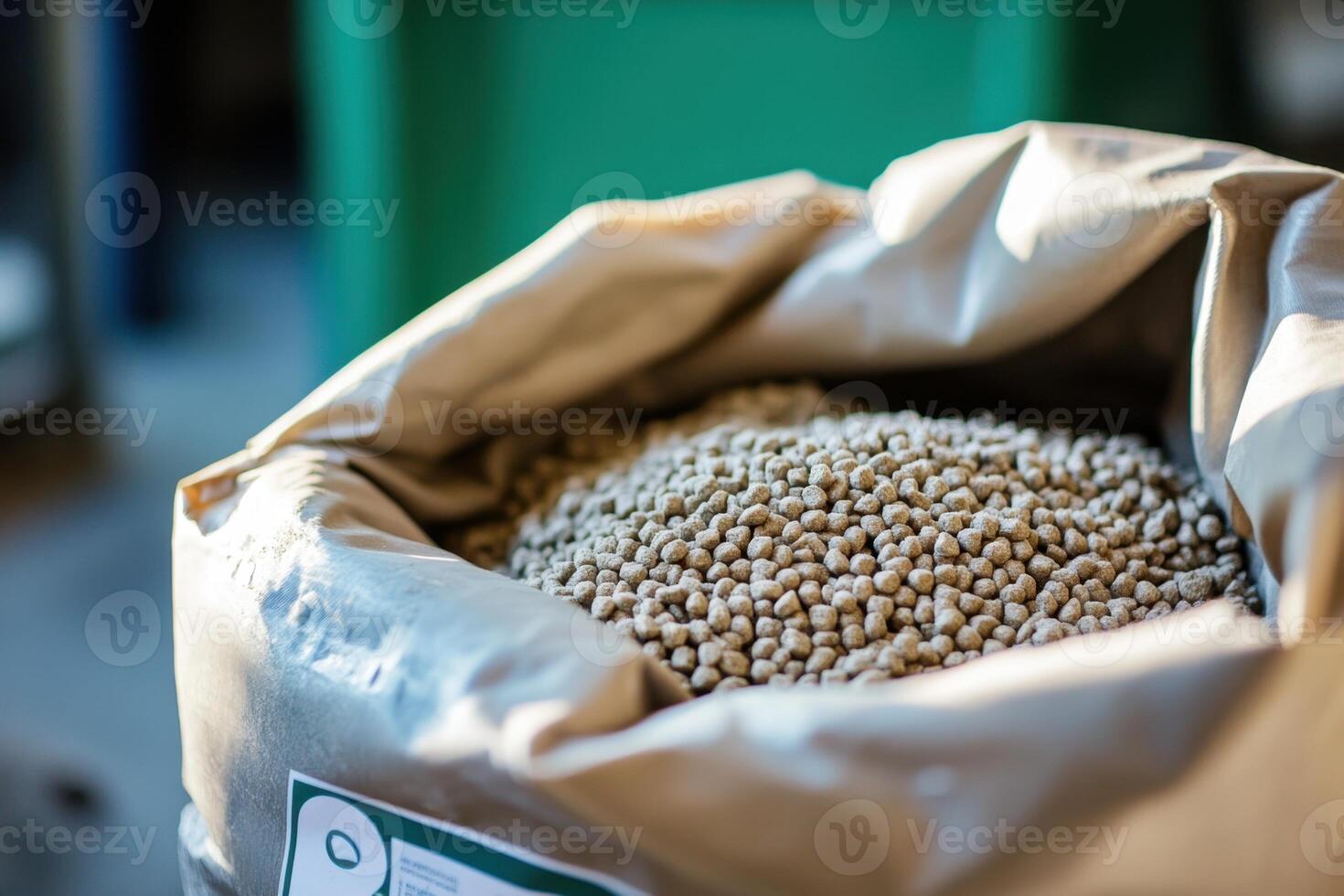 A bag of beans is sitting on the ground photo