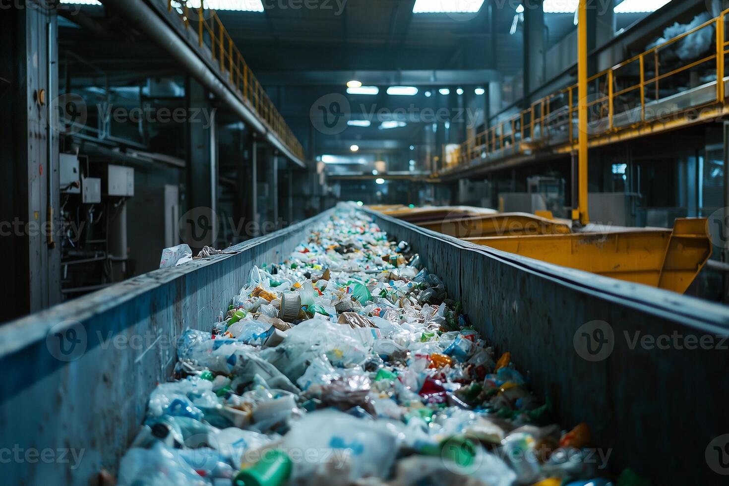waste processing station with a large container photo
