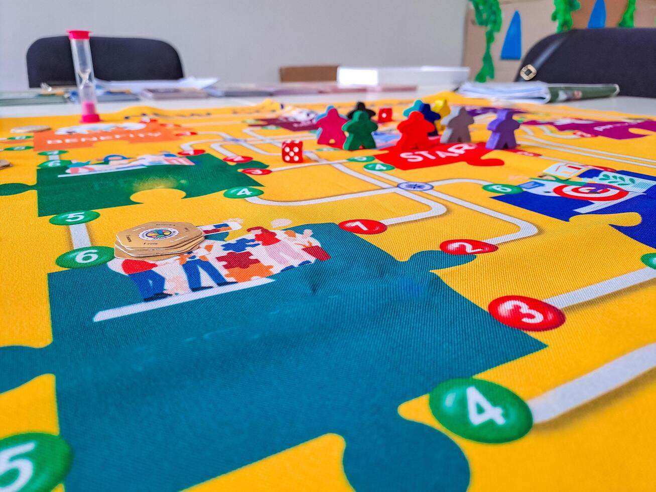 Prague- Czech- 8 April 2024. Board game about coaching. motivate to personal development, success photo