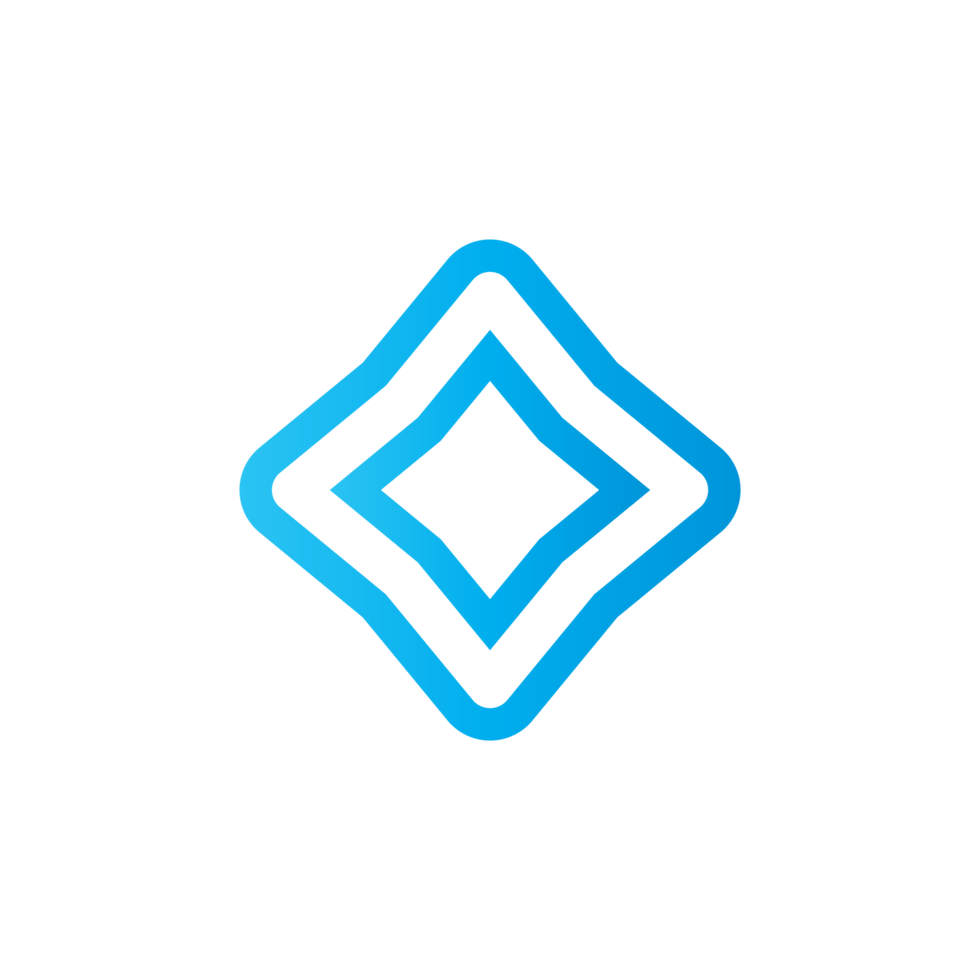 Blue Gradient Gem Icon png