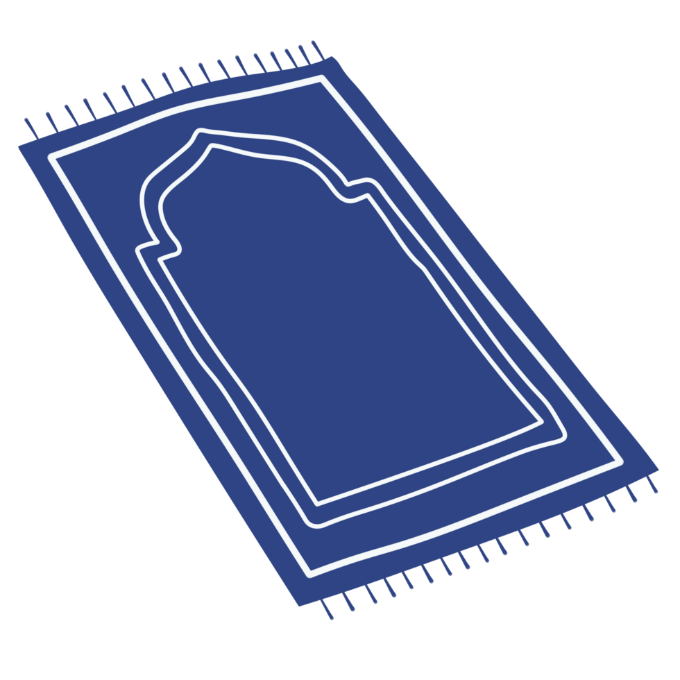 Illustration of Blue Prayer Mat png
