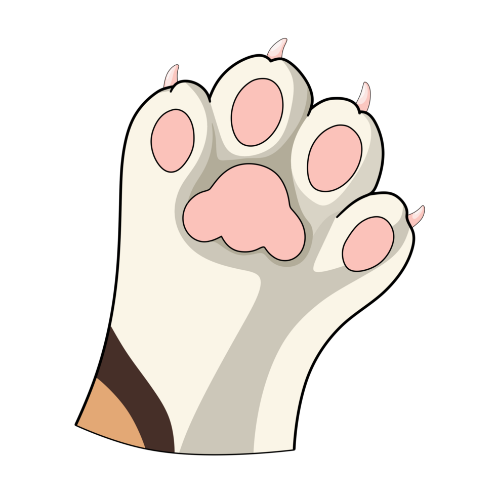 Illustration of a cat's paw png