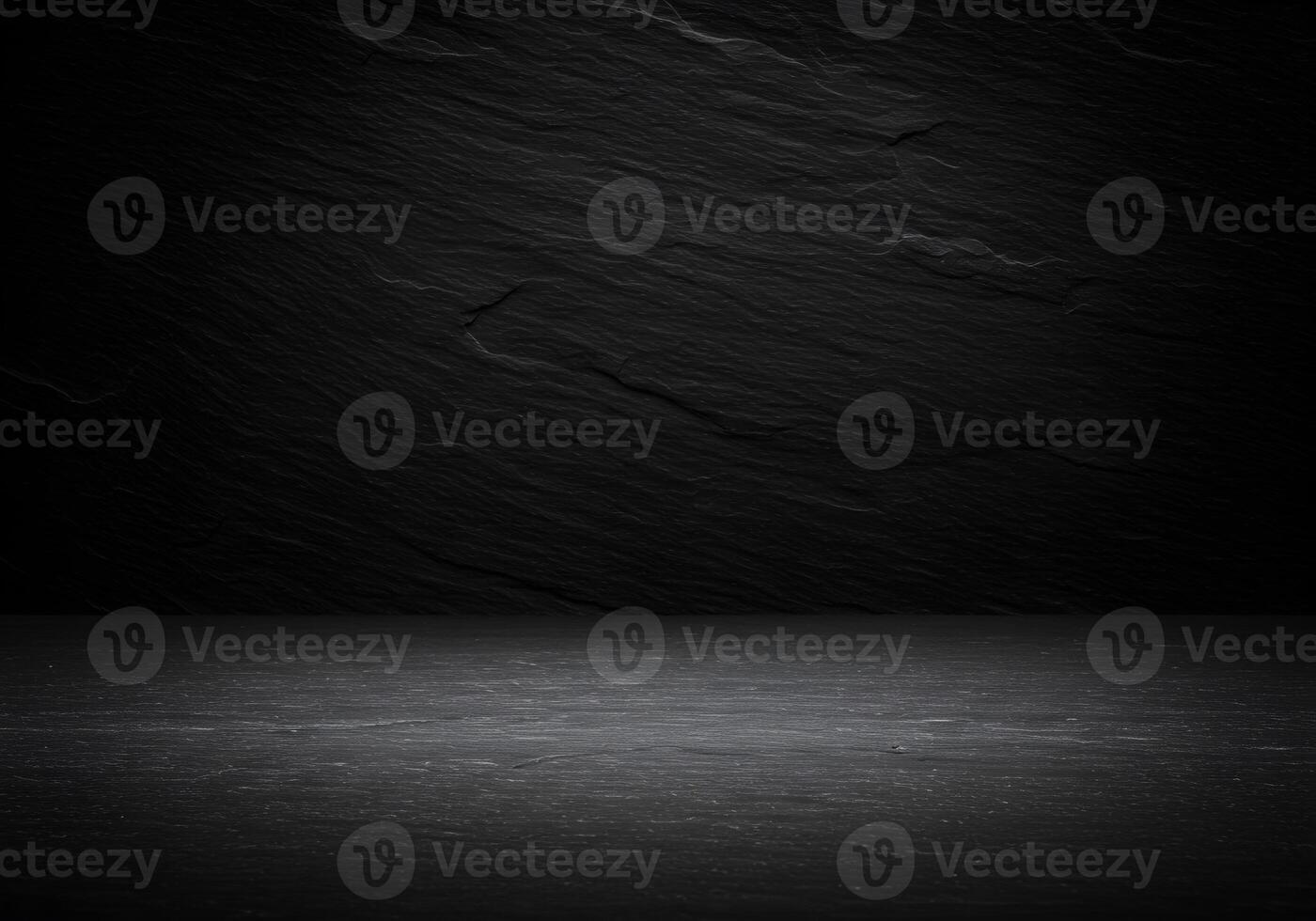 Dark Slate Background with Textured Floor and Wall photo