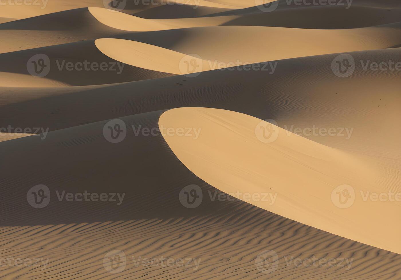 Golden Sands' Undulating Curves in Desert Sunlight photo