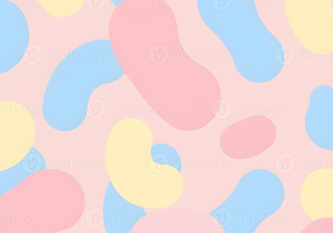 Pastel Organic Shapes Abstract Background Design photo