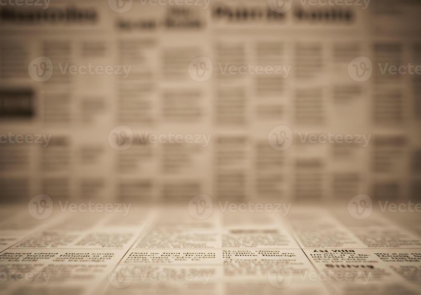 Blurred Background of Daily News Articles in Sepia Tone photo