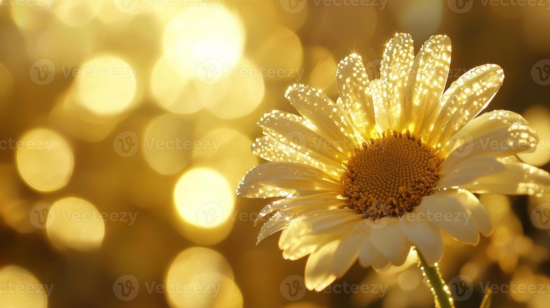 A single yellow flower is in front of a sun photo