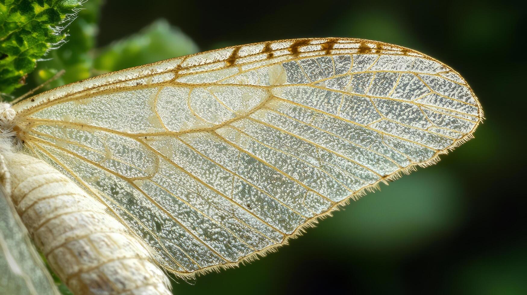 A close up of a white butterfly on a leaf photo