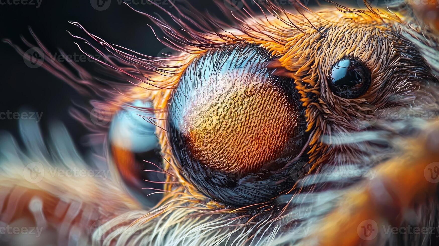 A close up of a spider's eye photo