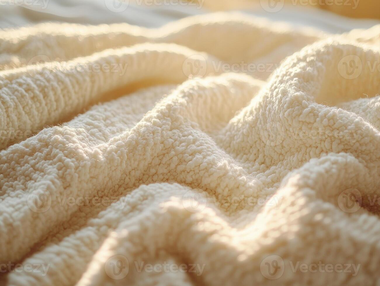 A blanket is laying on top of a bed photo