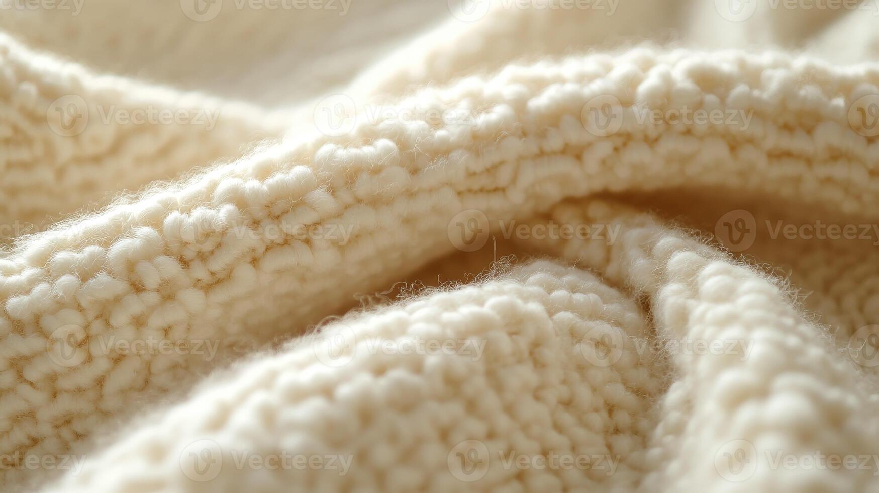 Soft and cozy boucle fabric in a neutral cream color photo