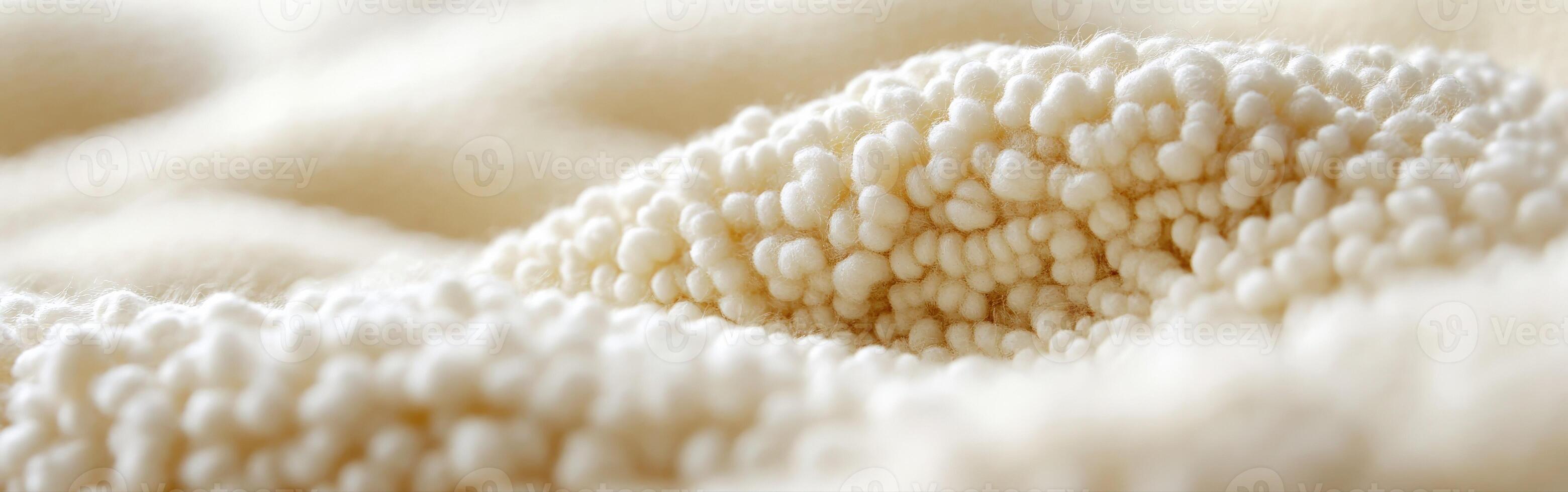 Detailed view of soft boucle fabric showcasing its unique texture photo