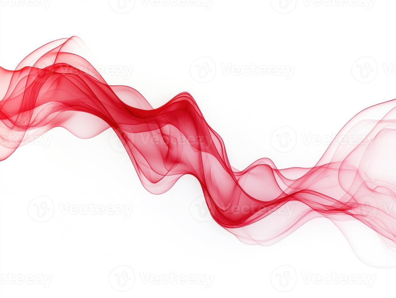 Red flowing fabric creates an elegant and dynamic visual effect photo