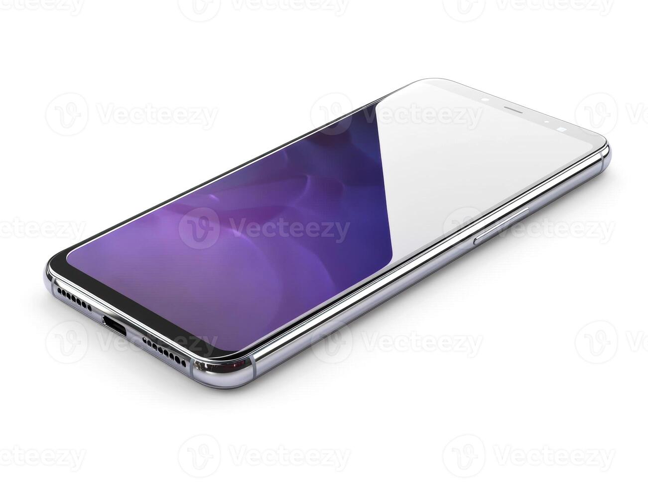 Modern smartphone with sleek design and vibrant display photo