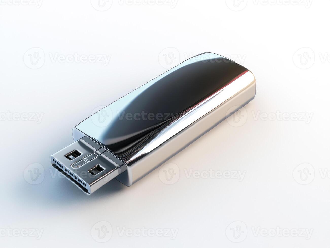 USB drive designed with a sleek metallic finish and modern style photo